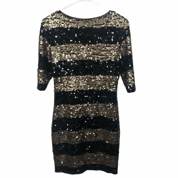 BCBGMAXAZRIA Marta Allover Sequin Sheath Dress M - Picture 3 of 9